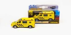 Ambulance Pull Back Met Licht En Geluid -Overdekte Speelgoed Winkel ambulance kidsglobe 510643 2