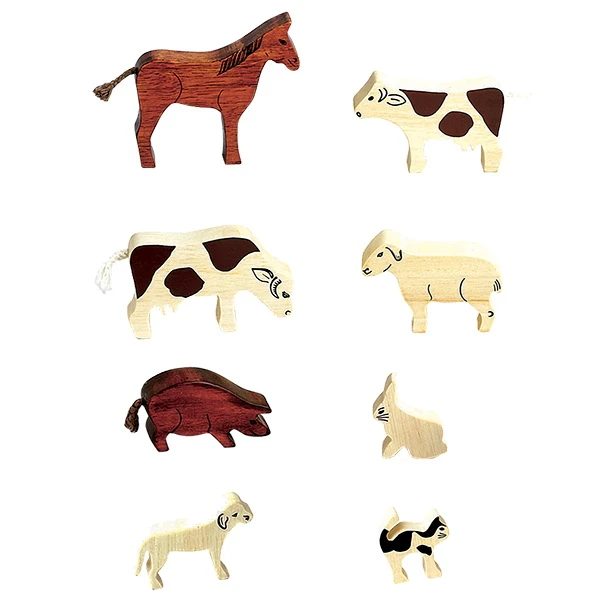 Houten Boerderijdieren 3 Houten Boerderijdieren