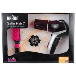 Fohn Set Braun Satin Hair 7 Met Borstel -Overdekte Speelgoed Winkel braun satin hair 7 fohnset theo klein 5867 1 1
