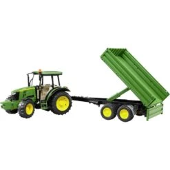 Bruder 2108 Tractor John-Deere 5115M Met Aanhanger -Overdekte Speelgoed Winkel bruder 02108 tractor john deere 5115m met trailer 1