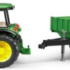 Bruder 2108 Tractor John-Deere 5115M Met Aanhanger -Overdekte Speelgoed Winkel bruder 02108 tractor john deere 5115m met trailer 2