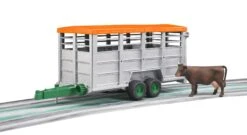 Bruder 02227 Veetransportaanhanger Met 1 Koe Schaal Livestock-trailer -Overdekte Speelgoed Winkel bruder 02227 veetransportwagen met 1 koe 1