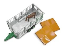 Bruder 02227 Veetransportaanhanger Met 1 Koe Schaal Livestock-trailer -Overdekte Speelgoed Winkel bruder 02227 veetransportwagen met 1 koe 2
