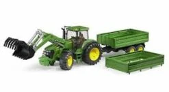 Bruder 3055 John-Deere 7930 + Voorlader En Aanhangwagen -Overdekte Speelgoed Winkel bruder 3055 john deere tractor met voorlader en aanhanger 3