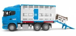 Bruder 3549 Scania Veetransport-wagen Met Koe Veewagen -Overdekte Speelgoed Winkel bruder 3549 scania veewagen met 1 koe
