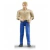 Bruder 60006 Man Beige Shirt En Blauwe Jeans -Overdekte Speelgoed Winkel bruder 60006 bworld man blond haar bruine schoenen