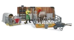 Bruder 62611 Koe- En Kalverstal Met Boer -Overdekte Speelgoed Winkel bruder 62611 koe en kalverstal met boer 3