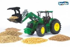 Bruder 3051 Tractor John-Deere -Overdekte Speelgoed Winkel bruder tractor john deere 7930 met laadschop en frontgewicht 1 1