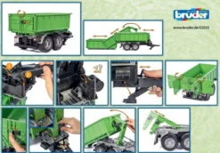Bruder 2035 Tandemastrailer Met Containerafzetsysteem -Overdekte Speelgoed Winkel bruder 2035