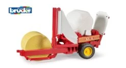 Bruder 2122 Balenwikkelaar Met 1 Gele En 1 Zwarte Baal