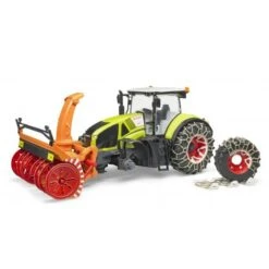 Bruder 3017 Tractor Claas Axion-950 Met Sneeuwkettingen En Blazer -Overdekte Speelgoed Winkel bruder 3017 claas axion met sneeuwkettingen met sneeuwblazer