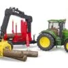 Bruder 03054 Tractor John-Deere 7930+Aanhangwagen+boomstammen+houtgrijper 1 Bruder 03054 Tractor John-Deere 7930+Aanhangwagen+boomstammen+houtgrijper -Overdekte Speelgoed Winkel bruder 3054 john deere 7930 met bosbouwaanhangwagen met boomstammen