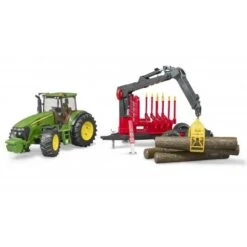 Bruder 03054 Tractor John-Deere 7930+Aanhangwagen+boomstammen+houtgrijper -Overdekte Speelgoed Winkel bruder 3054 john deere 7930 met bosbouwaanhangwagen met boomstammen 2