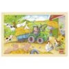 Houten Puzzel Kleine Tractor -Overdekte Speelgoed Winkel goki 57420 legpuzzel kleine tractor