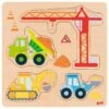 Houten Legpuzzel Bouwvoertuigen Goki -Overdekte Speelgoed Winkel goki 57439 legpuzzel bouwvoertuigen