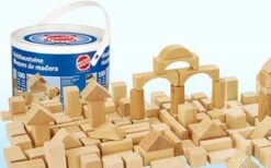 Blokken Naturel 100 Stuks -Overdekte Speelgoed Winkel houten blokken heros 10131 1 1