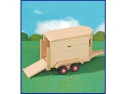 Houten Paardentrailer Fagus 9 Houten Paardentrailer Fagus -Overdekte Speelgoed Winkel houten paardentrailer fagus 10.27 1