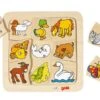 Houten Puzzel Hoe Zien De Jongen Van Deze Dieren Eruit? -Overdekte Speelgoed Winkel houten puzzel goki 56879