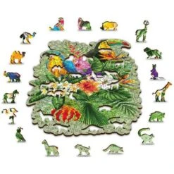 Wooden City Houten Puzzel Tropical Birds L300 -Overdekte Speelgoed Winkel houten puzzel wooden city tropical birds L300 3