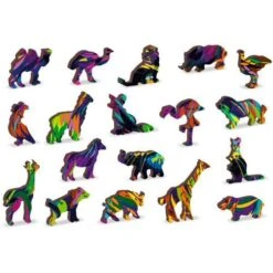 Wooden City Houten Puzzel Rainbow Wild Cat L 300 -Overdekte Speelgoed Winkel houten puzzel wooden wild cat L300 1