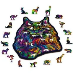 Wooden City Houten Puzzel Rainbow Wild Cat L 300 -Overdekte Speelgoed Winkel houten puzzel wooden wild cat L300 3