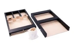 Houten Sjoelbak Junior Mini Sjoelbak 2dlg Black -Overdekte Speelgoed Winkel houten sjoelbak mini thema dieren 2 delige sjoelbak black 3