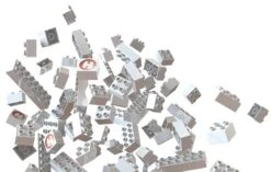 Hubelino Set Witte Bouwstenen 105-delig -Overdekte Speelgoed Winkel hubelino 4200531 blokken wit 105 delig 1 1