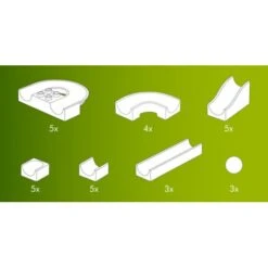 Hubelino Knikkerbaan Baanelementen Aanvulset 30-delig -Overdekte Speelgoed Winkel hubelino knikkerbaan 30 delig 420046 2