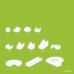 Hubelino Knikkerbaan Baanelementen 55-delig -Overdekte Speelgoed Winkel hubelino starterset kogelbaan duplo 55 delig 1