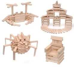 Kapla C100 Wooden Box 100 Delig -Overdekte Speelgoed Winkel kapla bouwplankjes 4 3