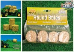 Kidsglobe Ronde Hooibalen 4 Stuks Schaal 1 : 32 -Overdekte Speelgoed Winkel kidsglobe hooibalen 4stuks geperste hooibalen ronde hooibalen 1 1