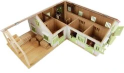 Kidsglobe Paardenstal Met 4 Boxen En Berging Rose/Wit 10 Kidsglobe Paardenstal Met 4 Boxen En Berging Rose/Wit -Overdekte Speelgoed Winkel kidsglobe paardenstal hoekmodel 8713219362167 wit roze 1