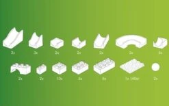 Hubelino Knikkerbaan Bouwdoos Mini-set 45-delig -Overdekte Speelgoed Winkel knikkerbaan 45 delig hubelino 420139 2
