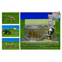 Voederring Met Ronde Baal En Koe Schaal 1 : 32 -Overdekte Speelgoed Winkel koe met voederring kidsglobe 571961 1