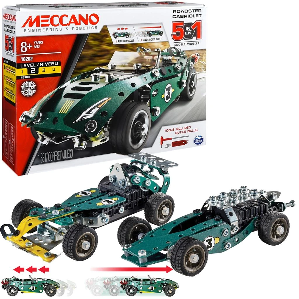 Meccano 18202 Racewagen Roadster Constructieset 5-in-1 3 Meccano 18202 Racewagen Roadster Constructieset 5-in-1
