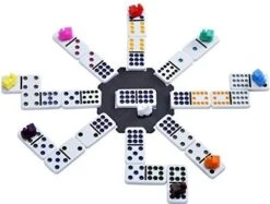 Mexican Train Dominoes Dubbel 12 Familiespel Longfield -Overdekte Speelgoed Winkel mexican train domino dubbel 12 in houten kist familiespel longfield games 4
