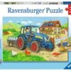 Ravensburger Op De Boerderij En De Bouwplaats Kinderpuzzel 2 X 24 Stukjes -Overdekte Speelgoed Winkel op de bouwplaats en boerderij ravensburger puzzel