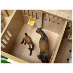 Kids-Globe Paardenstal Met 7 Boxen Kidsglobe -Overdekte Speelgoed Winkel paardenstal kidsglobe 610595 2