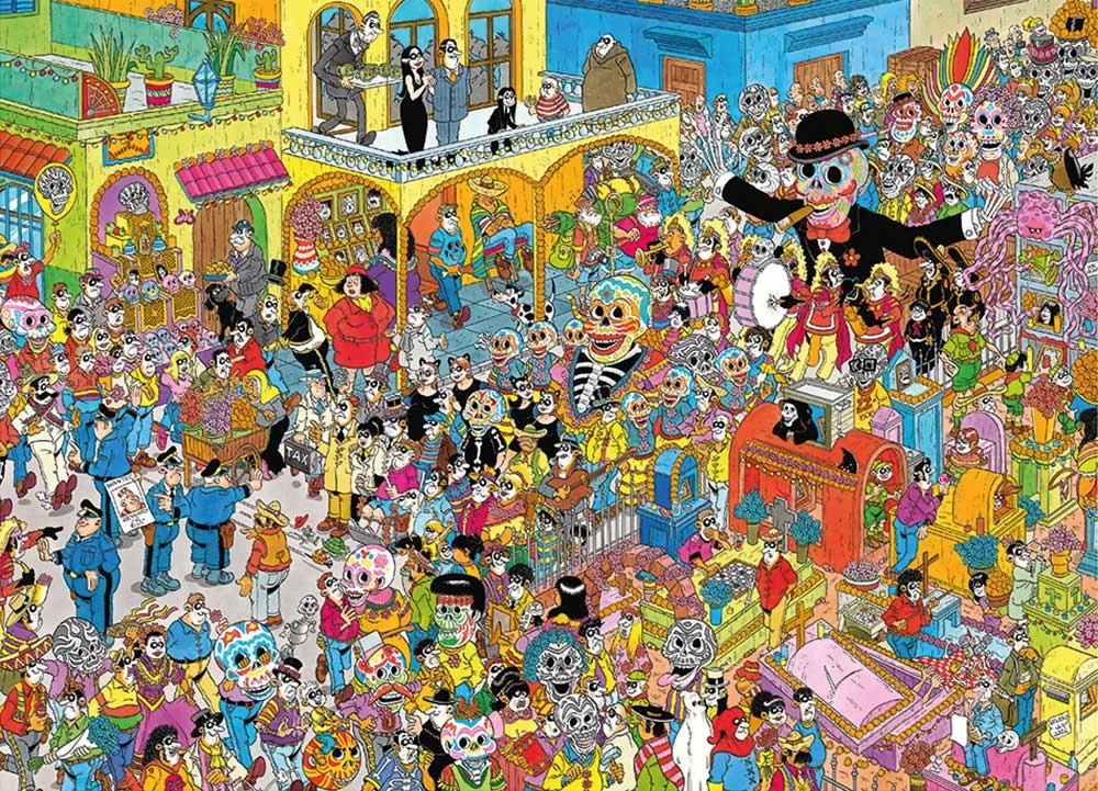 Jumbo 20077 Puzzel Jan Van Haasteren Dia De Los Muertos 4 Jumbo 20077 Puzzel Jan Van Haasteren Dia De Los Muertos - Afbeelding 2