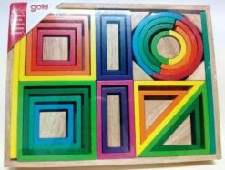 Goki 58655 Bouwstenenset Regenboog In Houten Kist -Overdekte Speelgoed Winkel regenboog bouwblokken goki 58655 1 1