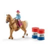 Schleich 41417 Barrel Racing Met Cowgirl FarmWorld -Overdekte Speelgoed Winkel schleich 41417 barrel racing met cowgirl op rodeozadel