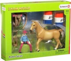 Schleich 41417 Barrel Racing Met Cowgirl FarmWorld -Overdekte Speelgoed Winkel schleich 41417 barrel racing met cowgirl op rodeozadel 5
