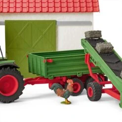 Schleich 42377 Hooitransportband Met Boer FarmWorld -Overdekte Speelgoed Winkel schleich 42337 hooi transportband met boer 2