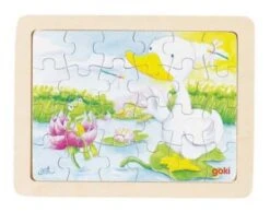 Set Houten Puzzels Dieren , 6 Delig -Overdekte Speelgoed Winkel set houten puzzels goki 57807 5