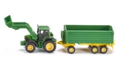 Siku 1843 Tractor John Deere Met Frontlader En Aanhangwagen Schaal 1 : 87 -Overdekte Speelgoed Winkel siku 1843 tractor john deere met frontlader en aanhangwagen 1