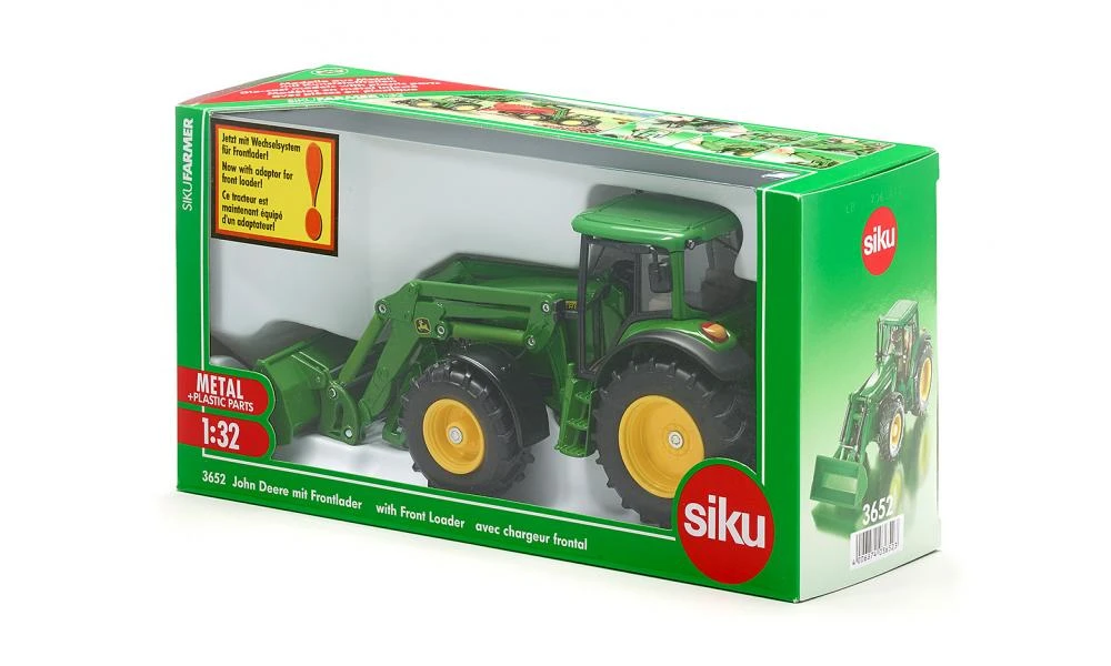 Siku 3652 Tractor John-Deere-met-frontlader 5 Siku 3652 Tractor John-Deere-met-frontlader - Afbeelding 3