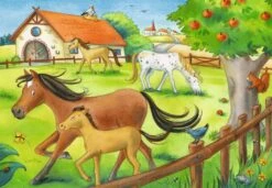 Ravensburger Vakantie Op De Manege Kinder-Puzzel 2 X 12 Stukjes -Overdekte Speelgoed Winkel vakantie op de manege puzzel ravensburger 1
