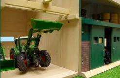 Kidsglobe Tractorwerkplaats Met Berging Schaal 1 : 32 -Overdekte Speelgoed Winkel werkplaats met berging kidsglobe 610410 2