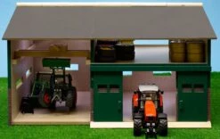 Kidsglobe Tractorwerkplaats Met Berging Schaal 1 : 32 -Overdekte Speelgoed Winkel werkplaats met berging kidsglobe 610410 3